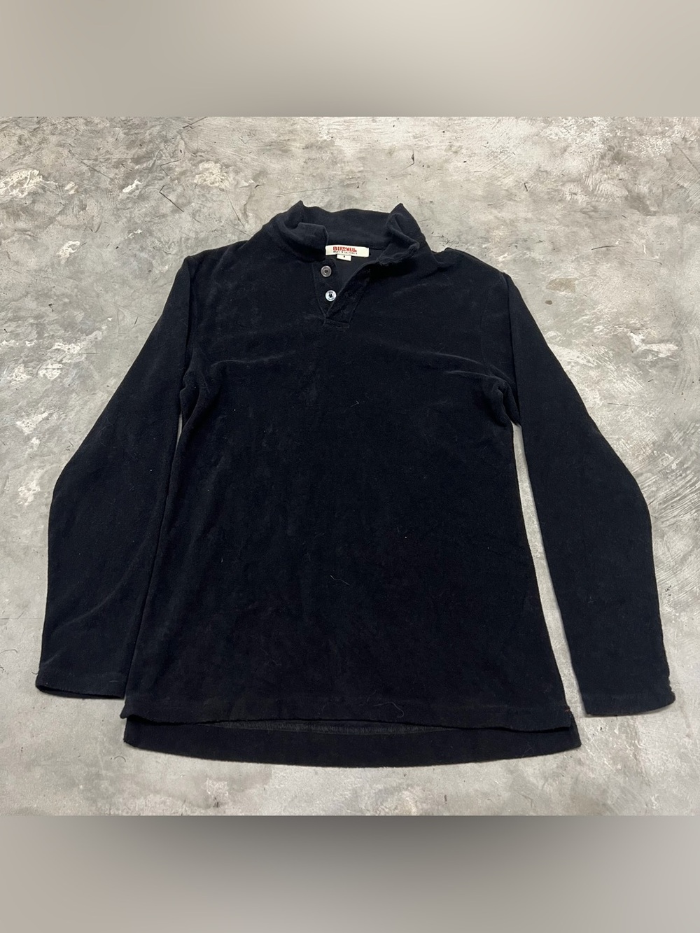 Birdwell Beach Britches - Men's Small Black Long Sleeve Collared Polo Shirt